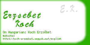 erzsebet koch business card