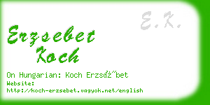 erzsebet koch business card